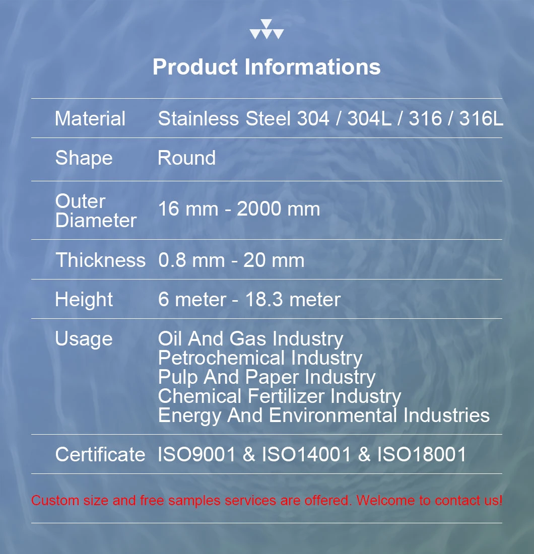 ASTM A249 Stainless Steel Exhaust Tube for HVAC System